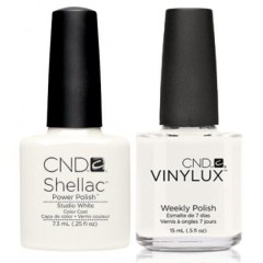 CND Gel & Polish Duo Studio White, 2pc Bundle