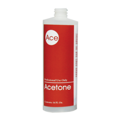 Printed Plastic Empty Bottle Acetone 16oz w/twist cap