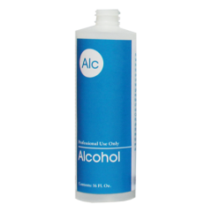 Printed Plastic Empty Bottle Alcohol 16oz w/twist cap