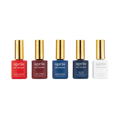 APRÉS  July Gel Couleur Set Sparkles N' Stripes, 5pc Bundle