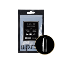 APRÉS Gel-X Natural Round Long Refill Size 4 Refill Tips