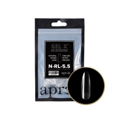 APRÉS Gel-X® Gel-X® Natural Round Long Refill Size 5.5, Refill Tips