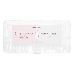 KiaraSky C-Curved Tip XXL Stiletto Clear, 500pcs