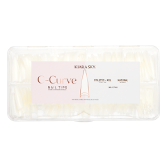 KiaraSky C-Curved Tip XXL Stiletto Natural, 500pcs