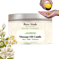 Bare Soak Massage Oil Candle Jasmine 6oz 36pcs