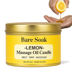 Bare Soak Massage Oil Candle Lemon 6oz 36pcs