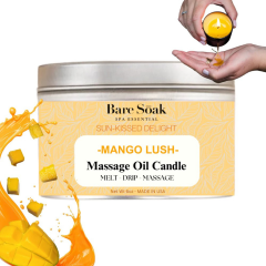 Bare Soak Massage Oil Candle Mango Lush 6oz 36pcs