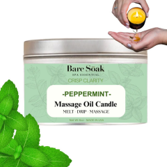 Bare Soak Massage Oil Candle Peppermint 6oz 36pcs