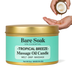 Bare Soak Massage Oil Candle Tropical Breeze 6oz 36pcs