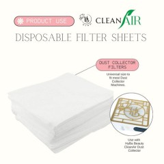 HYBA CleanAir Nail Dust Collector Filter Sheets