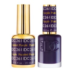 DND DC Pure Gel Polish Set #261 Puzzled Purple, 0.5 fl oz 