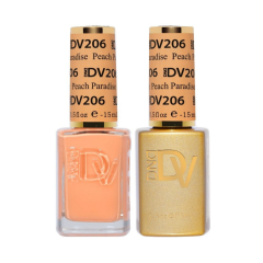 DIVA Gel Polish Set #206 Peach Paradise, 0.5 fl oz
