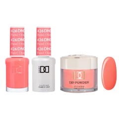DND Dip Gel Polish Set #426 Pastel Orange, 3pc Bundle Trio
