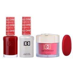 DND Dip Gel Polish Set #431 Raspberry, 3pc Bundle Trio