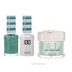 DND Dip Gel Polish Set #513 Ode To Green, 3pc Bundle Trio