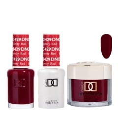 DND Dip Gel Polish Set #429 Boston University Red, 3pc Bundle Trio