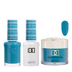 DND Dip Gel Polish Set #434 Gulf Stream, 3pc Bundle Trio