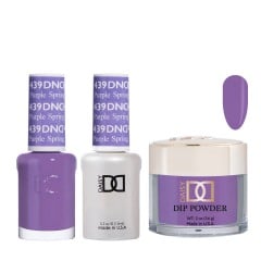 DND Dip Gel Polish Set #439 Purple Spring, 3pc Bundle Trio