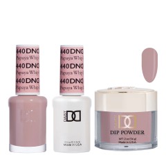 DND Dip Gel Polish Set #440 Papaya Whip, 3pc Bundle Trio