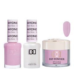 DND Dip Gel Polish Set #449 First Kiss, 3pc Bundle Trio
