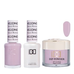 DND Dip Gel Polish Set #452 Sweet Romance, 3pc Bundle Trio
