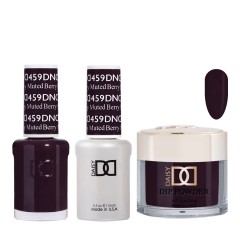 DND Dip Gel Polish Set #459 Muted Berry, 3pc Bundle Trio
