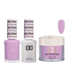DND Dip Gel Polish Set #485 First Impression, 3pc Bundle Trio