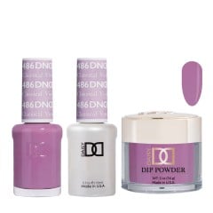 DND Dip Gel Polish Set #486 Classical Violet, 3pc Bundle Trio