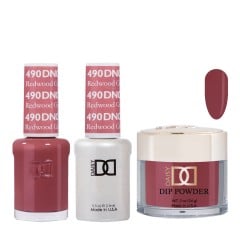 DND Dip Gel Polish Set #490 Redwood City, 3pc Bundle Trio