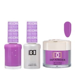 DND Dip Gel Polish Set #493 Lilac Season, 3pc Bundle Trio