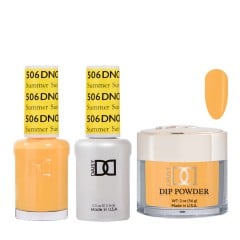 DND Dip Gel Polish Set #506 Summer Sun, 3pc Bundle Trio
