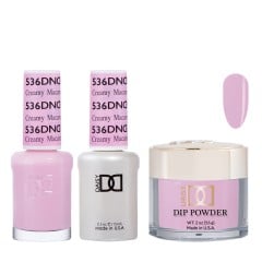 DND Dip Gel Polish Set #536 Cream Macaroon, 3pc Bundle Trio