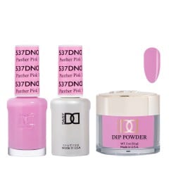 DND Dip Gel Polish Set #537 Panther Pink, 3pc Bundle Trio