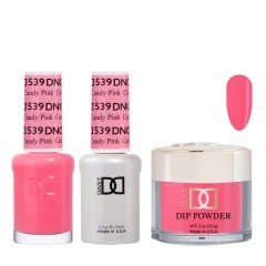 DND Dip Gel Polish Set #539 Candy Pink, 3pc Bundle Trio