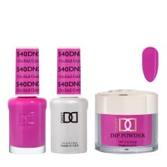 DND Dip Gel Polish Set #540 Orchid Garden, 3pc Bundle Trio