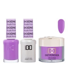 DND Dip Gel Polish Set #543 Purple Passion, 3pc Bundle Trio
