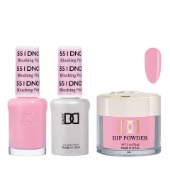 DND Dip Gel Polish Set #551 Blushing Pink, 3pc Bundle Trio