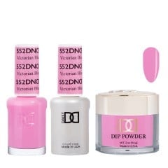 DND Dip Gel Polish Set #552 Victorian Blush, 3pc Bundle Trio