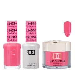 DND Dip Gel Polish Set #554 Candy Crush, 3pc Bundle Trio