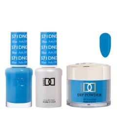 DND Dip Gel Polish Set #571 Blue Ash, OH, 3pc Bundle Trio