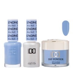 DND Dip Gel Polish Set #574 Blue bell, 3pc Bundle Trio
