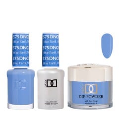 DND Dip Gel Polish Set #575 Blue Earth, MN, 3pc Bundle Trio