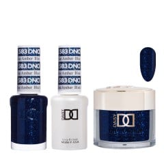 DND Dip Gel Polish Set #583 Blue Amber, 3pc Bundle Trio