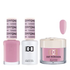 DND Dip Gel Polish Set #597 Lavender Dream, 3pc Bundle Trio