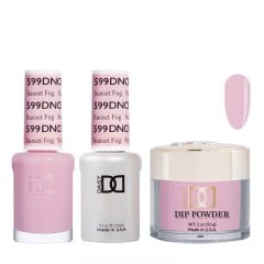 DND Dip Gel Polish Set #599 Sunset Fog, 3pc Bundle Trio