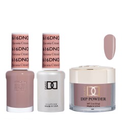 DND Dip Gel Polish Set #616 Havana Cream, 3pc Bundle Trio