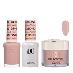 DND Dip Gel Polish Set #621 French Vanilla, 3pc Bundle Trio