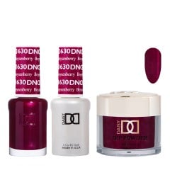 DND Dip Gel Polish Set #630 Boysenberry, 3pc Bundle Trio