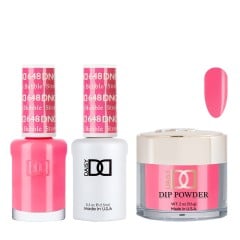 DND Dip Gel Polish Set #648 Strawberry Bubble, 3pc Bundle Trio