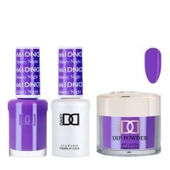 DND Dip Gel Polish Set #661 Mauvy Night, 3pc Bundle Trio